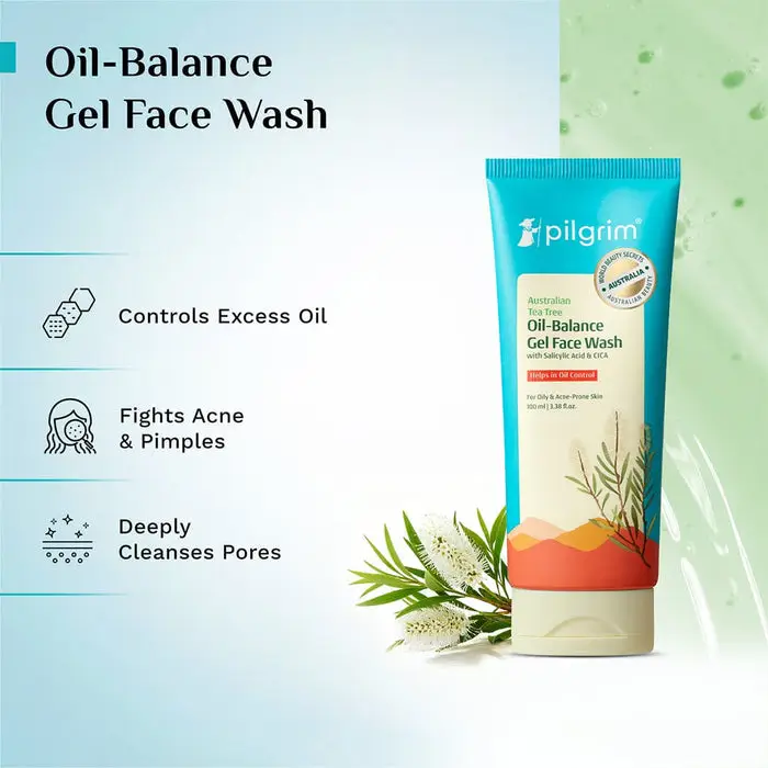 Australian Tea Tree Oil-Balance Gel Face Wash Discover Purified Skin