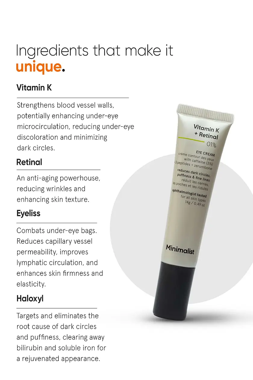Vitamin K + Retinal 1% Eye Cream