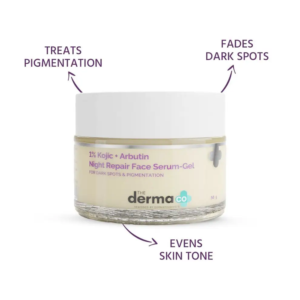 1% Kojic + Arbutin Night Repair Face Serum-Gel