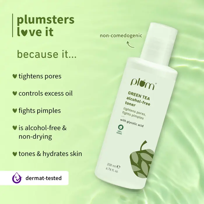 Green Tea Alcohol-Free Pore Tightening Face Toner For Oily & Acne-Prone Skin