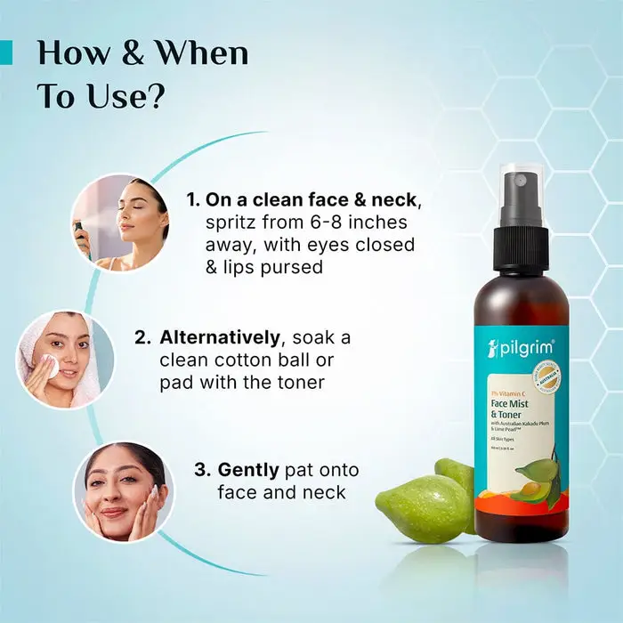 1% Vitamin C Toner With Australian Kakadu Plum & 99.9% Pure Vitamin C Form