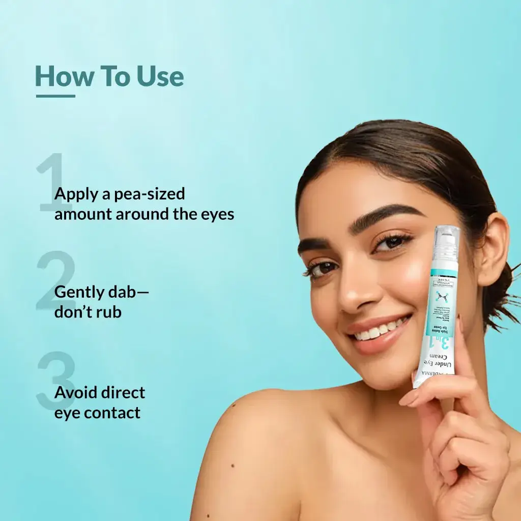 Under Eye Roll On Cream | Triple Action Eye Cream for dark circle, puffiness & fine lines