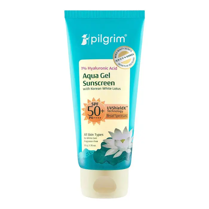 1% Hyaluronic Acid Aqua Sunscreen Gel SPF 50 PA++++ Korean Beauty Sunscreen That Protects & Deeply Hydrates