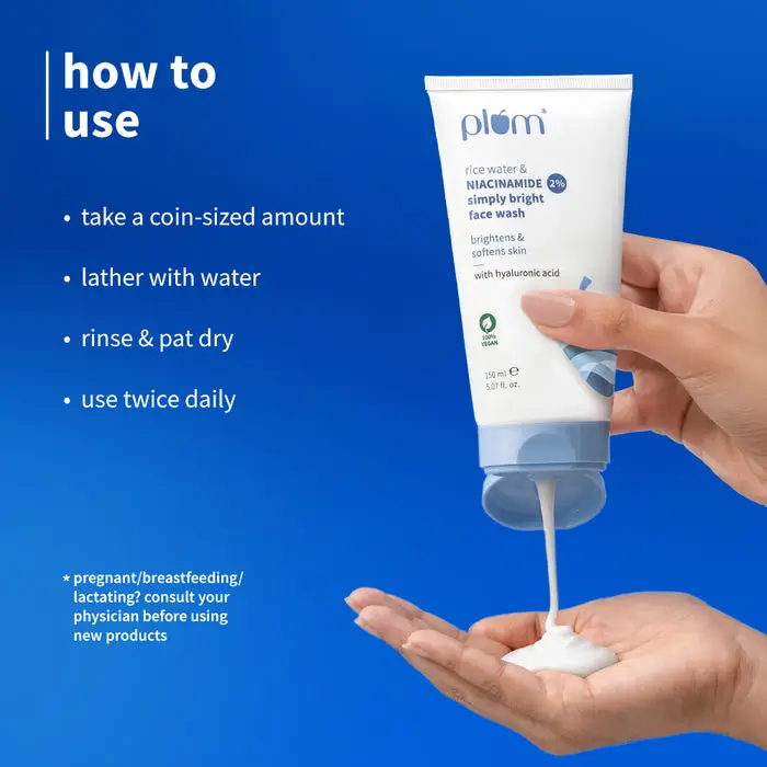 2% Niacinamide & Rice Water Face Wash For Clear & Bright Skin