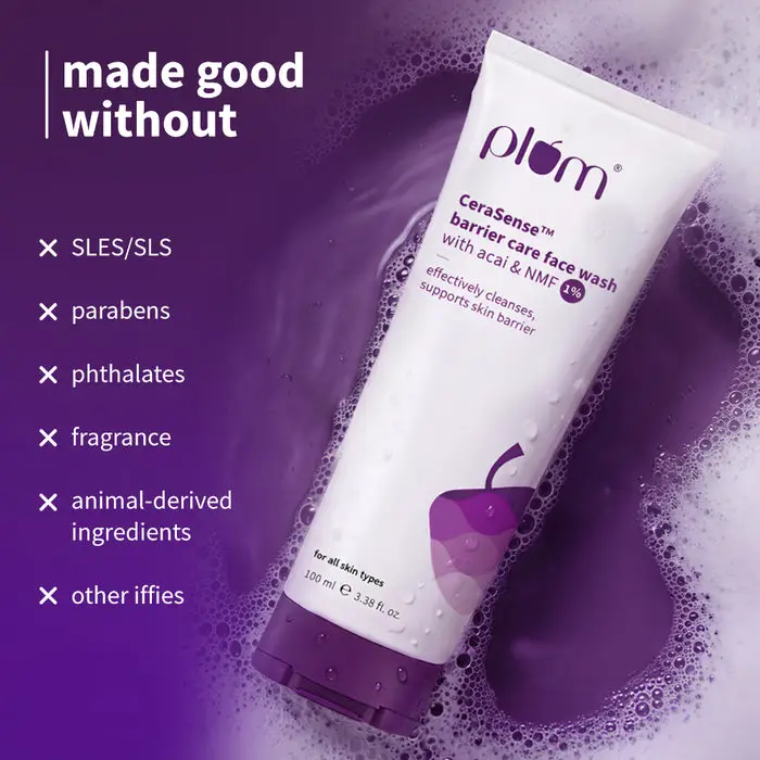 CeraSense Barrier Care Face Wash with Acai & 1% NMF