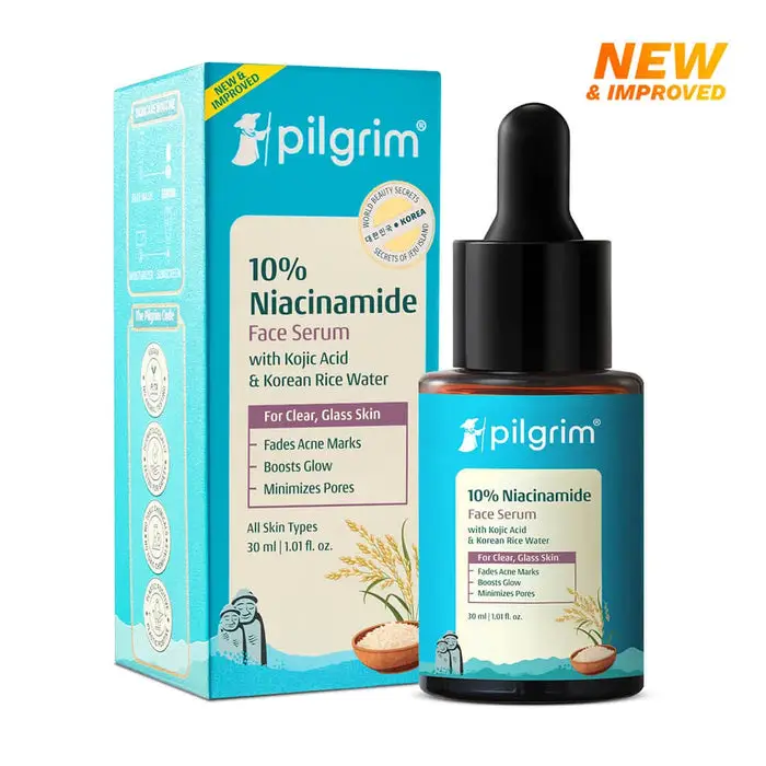 10% Niacinamide Face Serum With Kojic Acid & Korean Rice Water Discover Clear Glass Skin Glow
