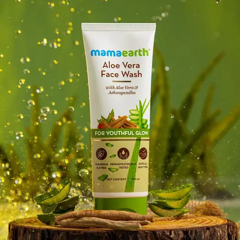 Aloe Vera Face Wash with Aloe Vera & Ashwagandha for a Youthful Glow