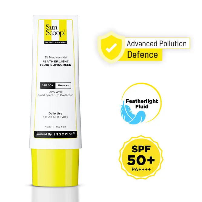 3% Niacinamide Featherlight Fluid Sunscreen| SPF 50+ PA++++| In-Vivo Tested