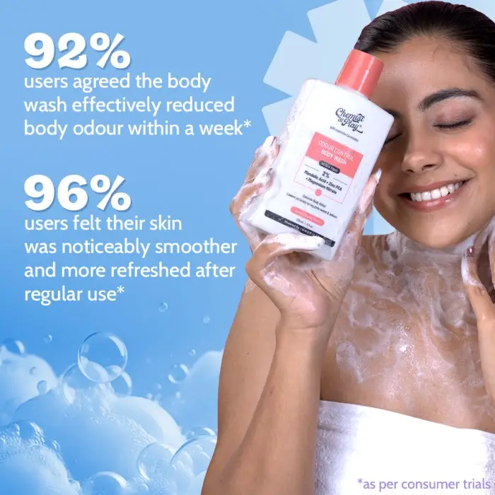 2% Mandelic Acid Odour Control Body Wash for Long Lasting Freshness