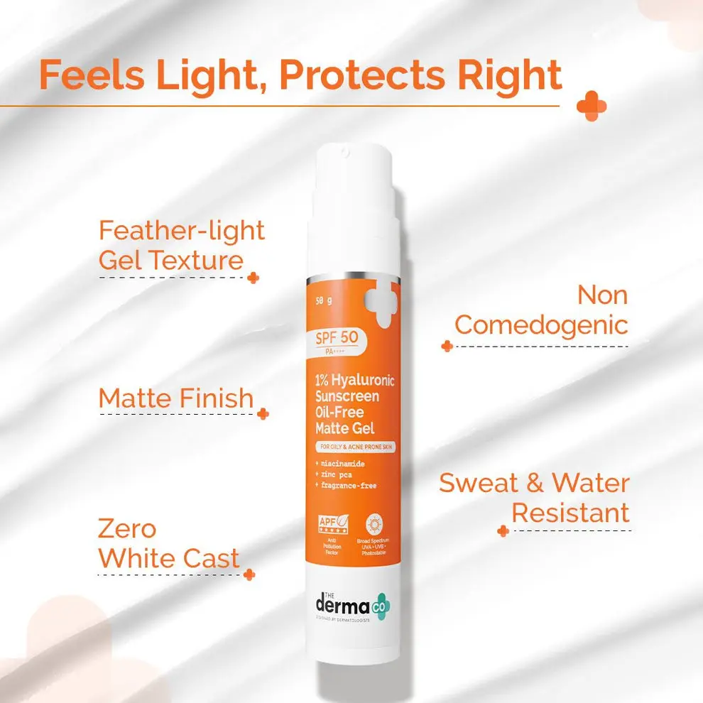 1% Hyaluronic Sunscreen Oil-Free Matte Gel In Vivo Tested (ISO 24444:2019 Certified, CTRI/2025/02/079913