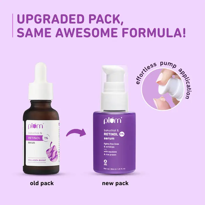 1% Retinol & Bakuchiol Face Serum For Ageing Skin