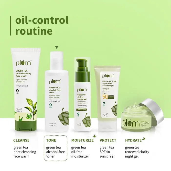 Green Tea Alcohol-Free Pore Tightening Face Toner For Oily & Acne-Prone Skin