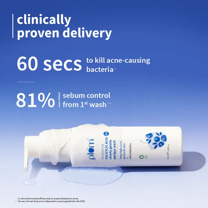 1% Salicylic Acid Clearly Gentle Gel Face Wash For Acne-Prone Skin