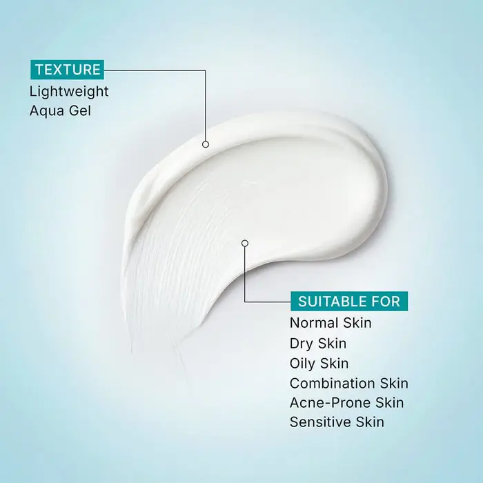 1% Hyaluronic Acid Aqua Sunscreen Gel SPF 50 PA++++ Korean Beauty Sunscreen That Protects & Deeply Hydrates