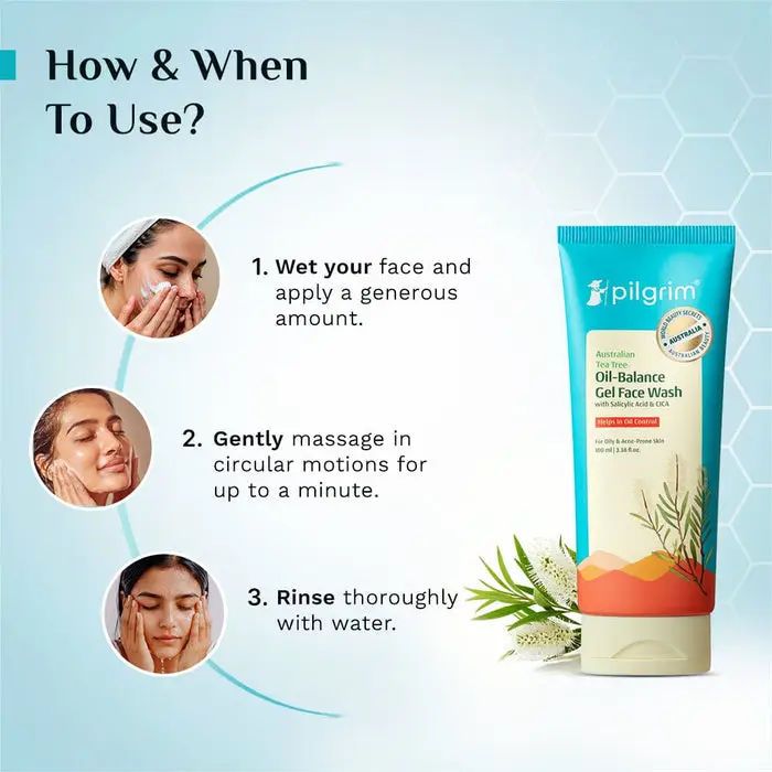 Australian Tea Tree Oil-Balance Gel Face Wash Discover Purified Skin
