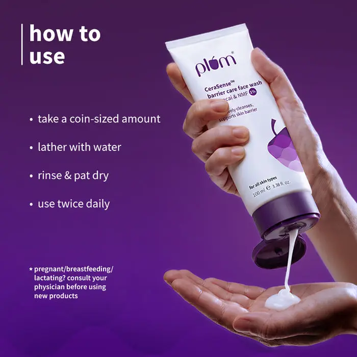 CeraSense Barrier Care Face Wash with Acai & 1% NMF