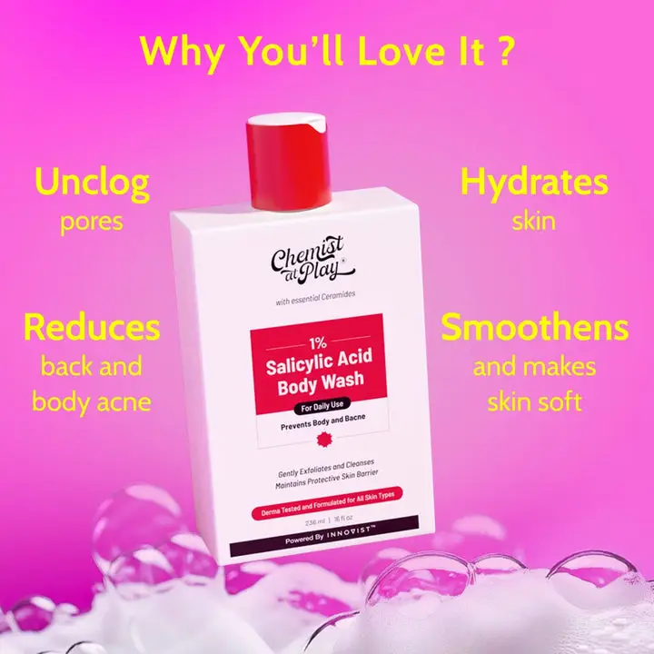 1% Salicylic Acid Body Wash for Acne Control