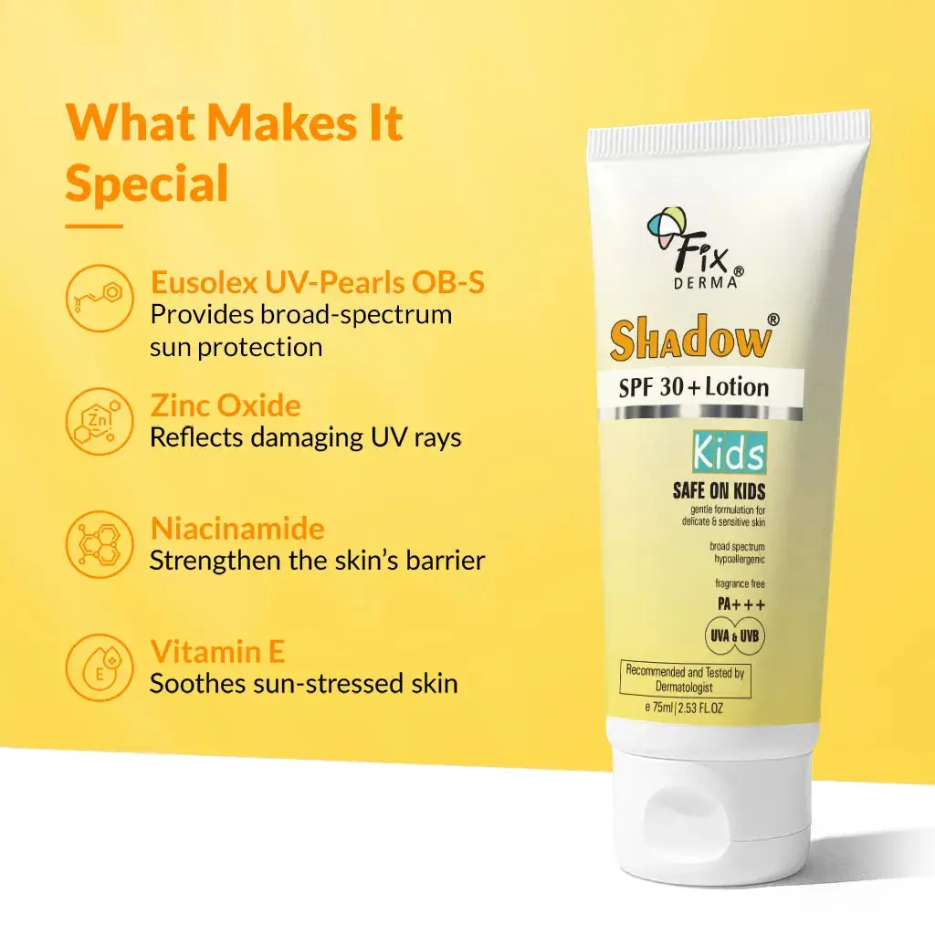 Shadow Kids SPF 30+ Lotion | A Hypoallergenic Sunscreen for delicate skin of kids