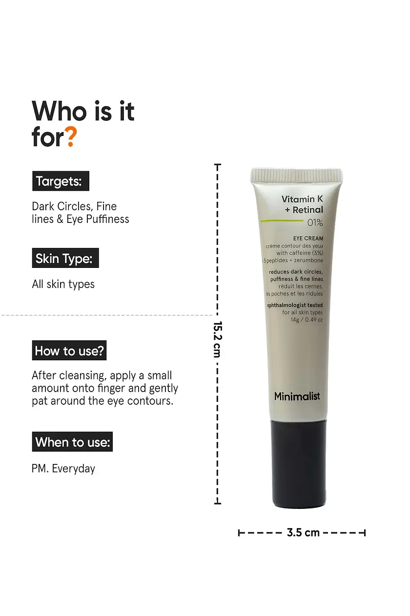Vitamin K + Retinal 1% Eye Cream