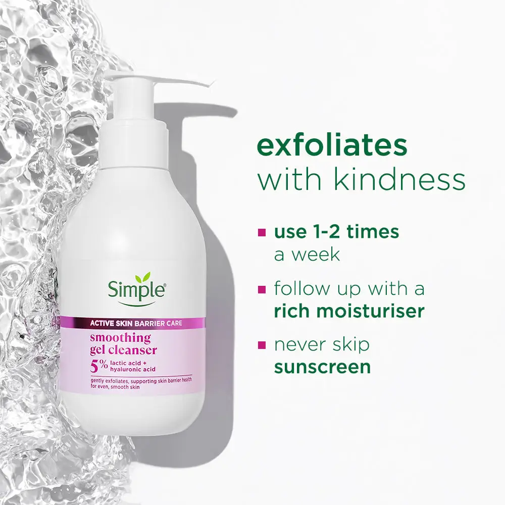 Smoothing Gel Cleanser Gently exfoliates | For oily, sensitive skin