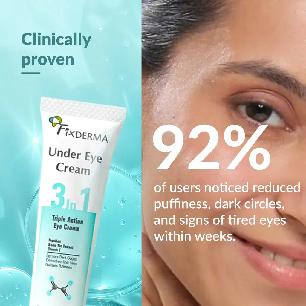 Under Eye Roll On Cream | Triple Action Eye Cream for dark circle, puffiness & fine lines