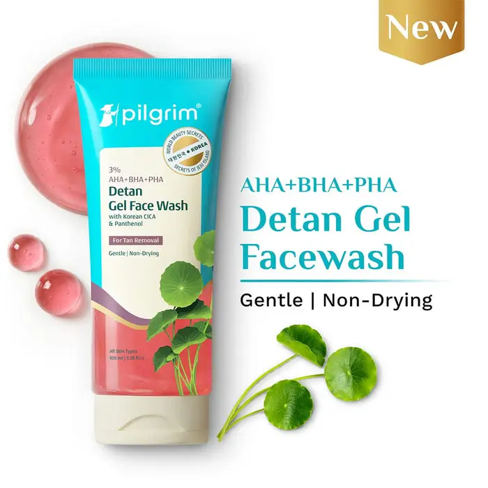 3% AHA + BHA + PHA Detan Gel Face Wash Discover Clear, Renewed Skin