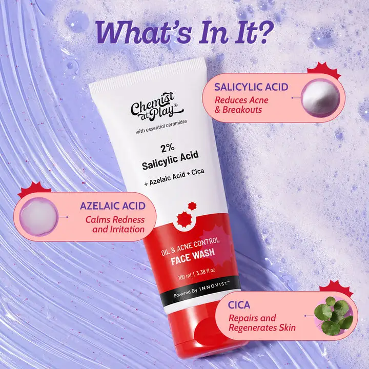 2% Salicylic Acid Face Wash for Acne & Oil Control