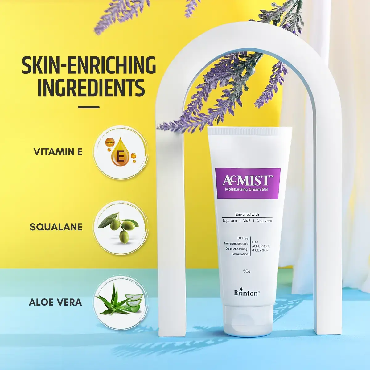 💧 Brinton AcMist Vitamin E & Aloe Vera Moisturizing Cream Gel