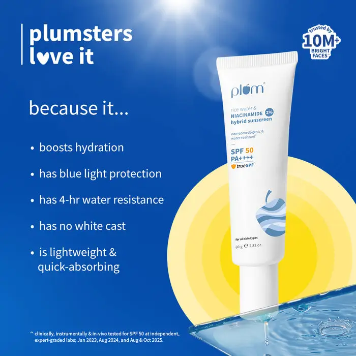 2% Niacinamide & Rice Water SPF 50 PA++++ Hybrid Sunscreen