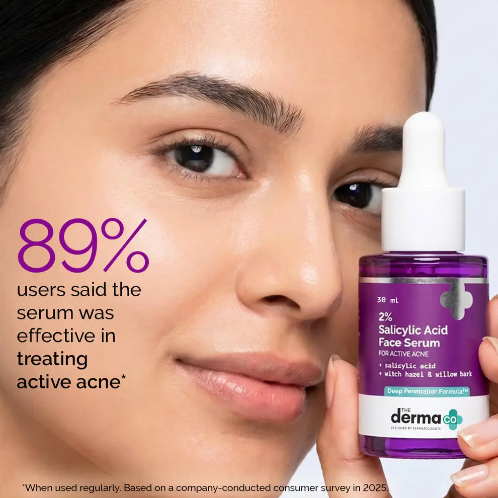 2% Salicylic Acid Serum with Witch Hazel & Willow Bark for Active Acne